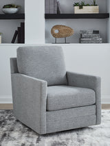 Furniture City Biloxi - Ashley Furniture - Freybourne Next-Gen Nuvella Swivel Accent Chair - Swivel Accent Chair / Pewter - A3000737