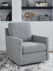 Furniture City Biloxi - Ashley Furniture - Freybourne Next-Gen Nuvella Swivel Accent Chair - Swivel Accent Chair / Pewter - A3000737