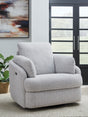 Furniture City Biloxi - Ashley Furniture - Alainmont Next-Gen Nuvella Swivel Power Recliner - Swivel Power Recliner / Stone - A3000739