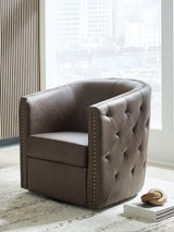 Furniture City Biloxi - Ashley Furniture - Brentlow Swivel Accent Chair - Swivel Accent Chair / Granite - A3000741