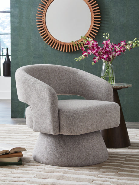 Furniture City Biloxi - Ashley Furniture - Nashkins Swivel Accent Chair - Swivel Accent Chair / Pebble - A3000757