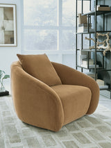 Furniture City Biloxi - Ashley Furniture - Yahya Swivel Accent Chair - Swivel Accent Chair / Camel - A3000781
