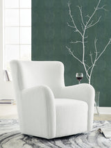 Furniture City Biloxi - Ashley Furniture - Rowenburg Swivel Glider Accent Chair - Swivel Glider Accent Chair / Cream - A3000797