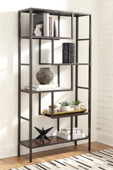 Furniture City Biloxi - Ashley Furniture - Frankwell Bookcase - Bookcase / Brown/Black - A4000021