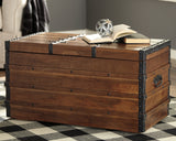 Furniture City Biloxi - Ashley Furniture - Kettleby Storage Trunk - Storage Trunk / Brown - A4000096