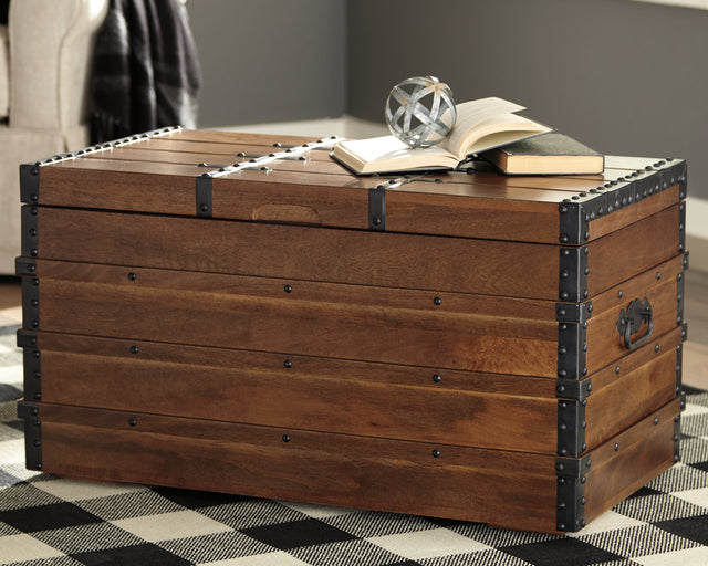Furniture City Biloxi - Ashley Furniture - Kettleby Storage Trunk - Storage Trunk / Brown - A4000096