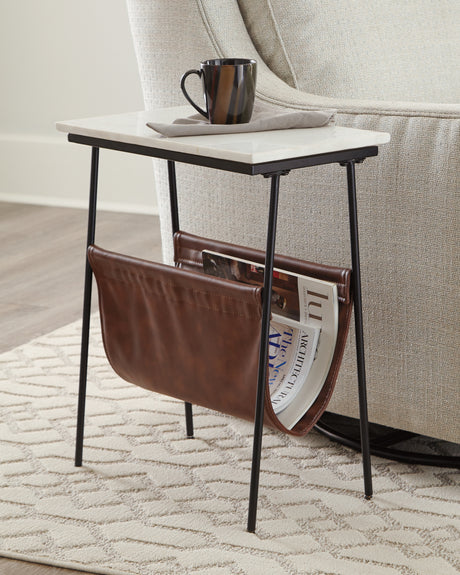 Furniture City Biloxi - Ashley Furniture - Etanbury Accent Table - Accent Table / Brown/Black/White - A4000254