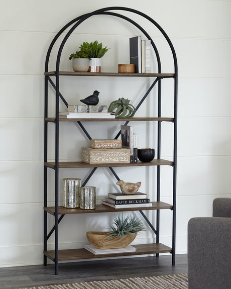 Furniture City Biloxi - Ashley Furniture - Galtbury Bookcase - Bookcase / Brown/Black - A4000325