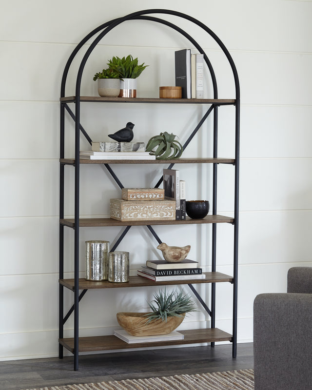 Furniture City Biloxi - Ashley Furniture - Galtbury Bookcase - Bookcase / Brown/Black - A4000325