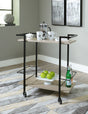 Furniture City Biloxi - Ashley Furniture - Waylowe Bar Cart - Bar Cart / Brown/Black - A4000389