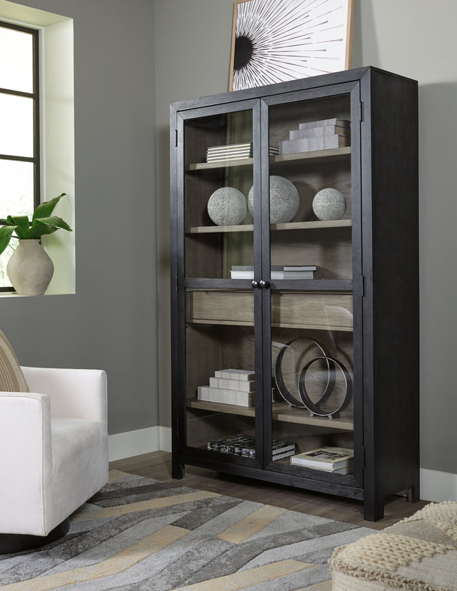 Furniture City Biloxi - Ashley Furniture - Lenston Accent Cabinet - Accent Cabinet / Black/Gray - A4000507