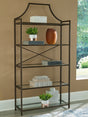 Furniture City Biloxi - Ashley Furniture - Bernonly Bookcase - Bookcase / Antique Bronze Finish - A4000556