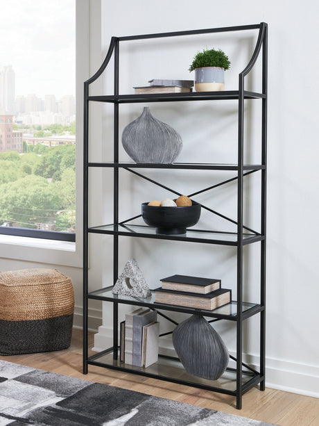 Furniture City Biloxi - Ashley Furniture - Dakerwell Bookcase - Bookcase / Antique Black - A4000557