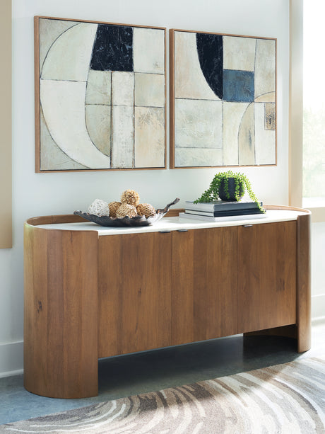 Furniture City Biloxi - Ashley Furniture - Fitzroy Accent Cabinet - Accent Cabinet / Brown/White - A4000688