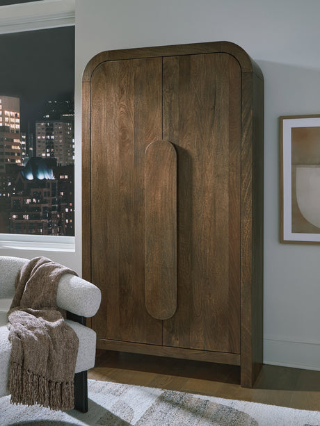 Furniture City Biloxi - Ashley Furniture - Thoren Accent Cabinet - Accent Cabinet / Medium Brown - A4000699