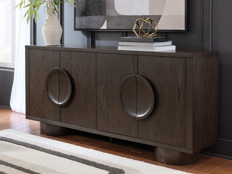Furniture City Biloxi - Ashley Furniture - Veeda Accent Cabinet - Accent Cabinet / Dark Brown - A4000703