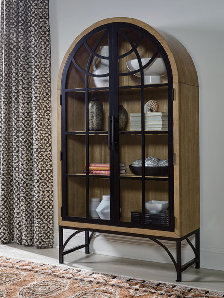 Furniture City Biloxi - Ashley Furniture - Gwenwich Accent Cabinet - Accent Cabinet / Natural/Black - A4000704