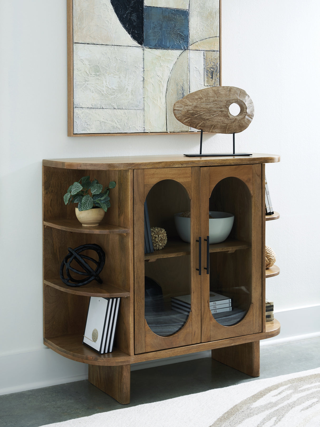Furniture City Biloxi - Ashley Furniture - Niall Accent Cabinet - Accent Cabinet / Light Brown - A4000707