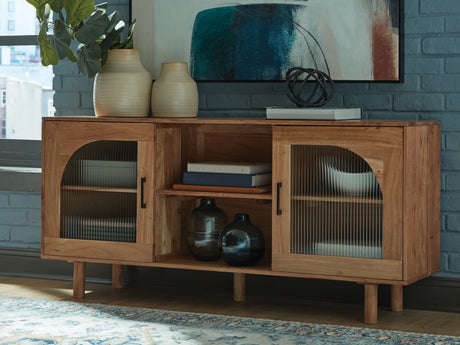 Furniture City Biloxi - Ashley Furniture - Adway Accent Cabinet - Accent Cabinet / Natural Brown - A4000709