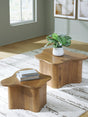 Furniture City Biloxi - Ashley Furniture - Abeford Accent Coffee Table (Set of 2) - Accent Cocktail TBL Set (Set of 2) / Brown - A4000711