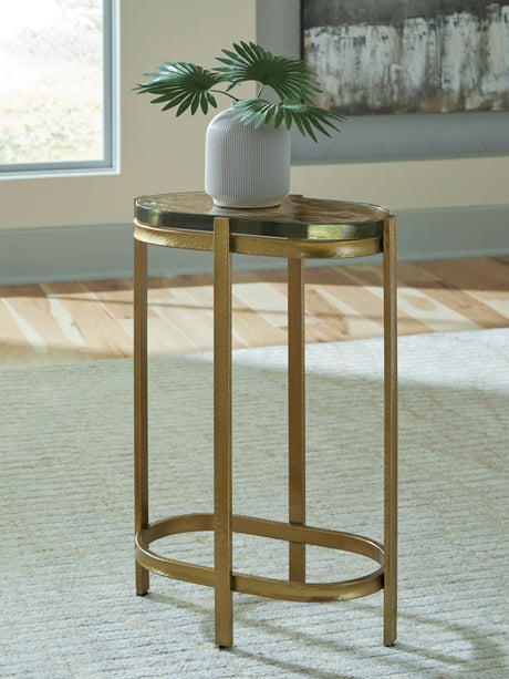 Furniture City Biloxi - Ashley Furniture - Porterville Accent Table - Accent Table / Gold Finish - A4000716