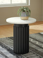 Furniture City Biloxi - Ashley Furniture - Wainstone Accent Table - Accent Table / Black/White - A4000724