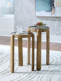 Furniture City Biloxi - Ashley Furniture - Jossor Accent Table (Set of 2) - Accent Table Set (Set of 2) / Light Brown - A4000726