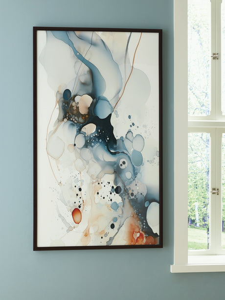 Furniture City Biloxi - Ashley Furniture - Foxenburg Wall Decor - Wall Art / Blue/Amber/White - A8000432