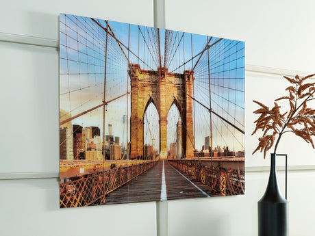 Furniture City Biloxi - Ashley Furniture - Shayward Wall Decor - Wall Art / Blue/Amber - A8000435