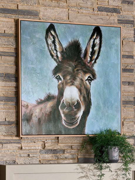 Furniture City Biloxi - Ashley Furniture - Landerton Wall Decor - Wall Art / Brown/Blue/White - A8000488