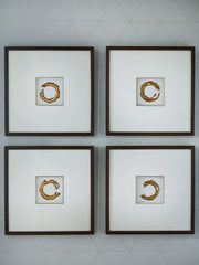 Furniture City Biloxi - Ashley Furniture - Dallbourne Wall Decor - Wall Art Set (4/CN) / White/Gold Finish - A8000491