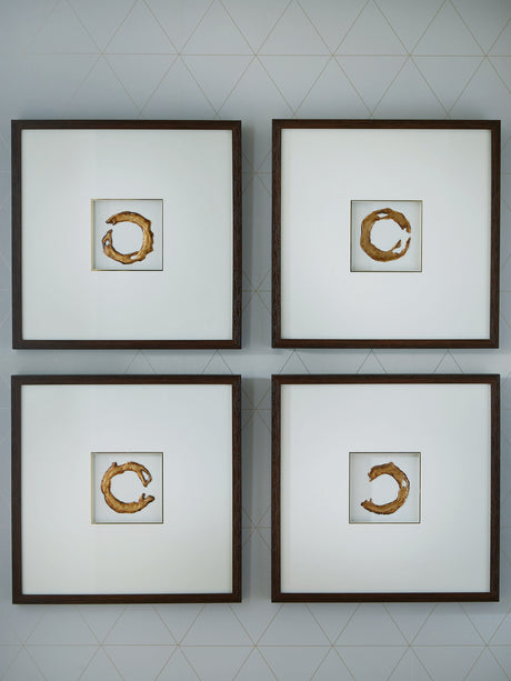 Furniture City Biloxi - Ashley Furniture - Dallbourne Wall Decor - Wall Art Set (4/CN) / White/Gold Finish - A8000491
