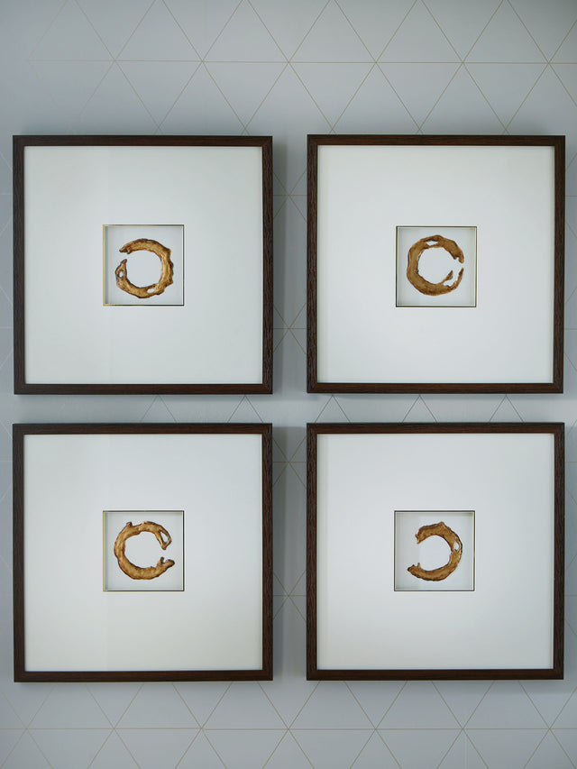 Furniture City Biloxi - Ashley Furniture - Dallbourne Wall Decor - Wall Art Set (4/CN) / White/Gold Finish - A8000491