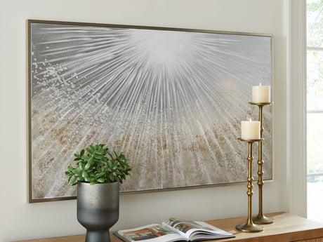 Furniture City Biloxi - Ashley Furniture - Waldard Wall Decor - Wall Art / Gray/Taupe/White - A8000501
