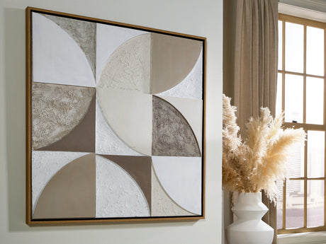 Furniture City Biloxi - Ashley Furniture - Harelman Wall Decor - Wall Art / Tan/Taupe/White - A8000502