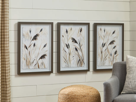 Furniture City Biloxi - Ashley Furniture - Honslow Wall Decor - Wall Art Set (3/CN) / Brown/Black/White - A8000506
