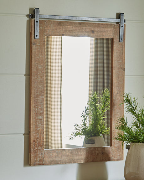 Furniture City Biloxi - Ashley Furniture - Lanie Mirror - Accent Mirror / Antique Brown - A8010223