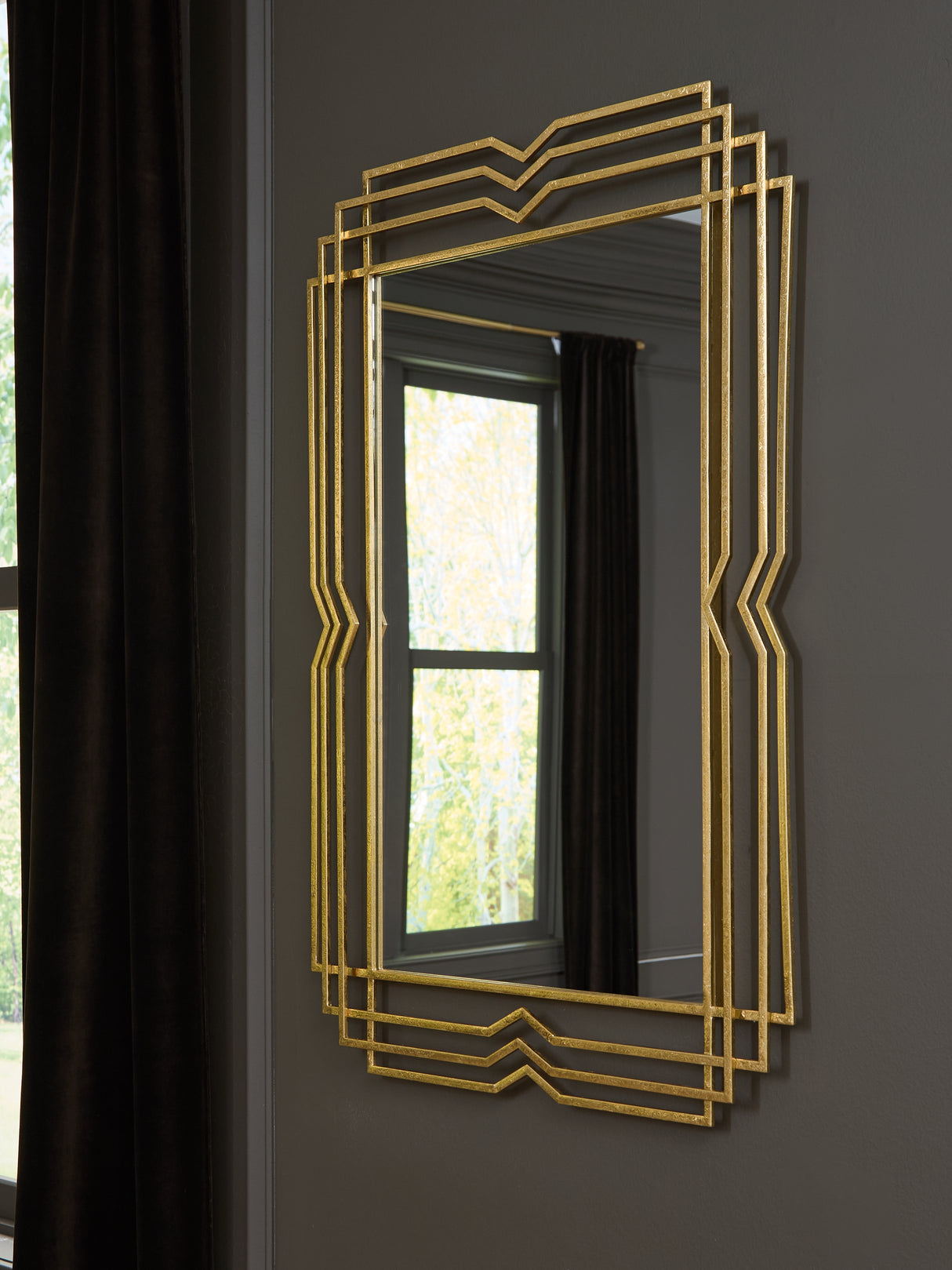 Furniture City Biloxi - Ashley Furniture - Claybrook Mirror - Accent Mirror / Gold Finish - A8010349