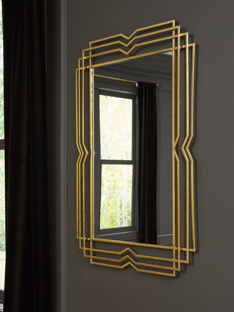 Furniture City Biloxi - Ashley Furniture - Claybrook Mirror - Accent Mirror / Gold Finish - A8010349