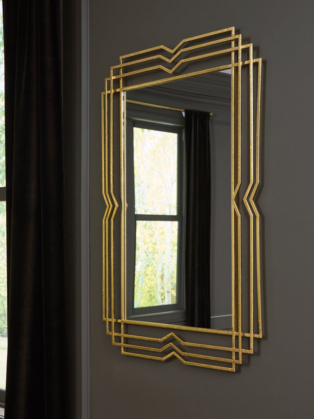 Furniture City Biloxi - Ashley Furniture - Claybrook Mirror - Accent Mirror / Gold Finish - A8010349