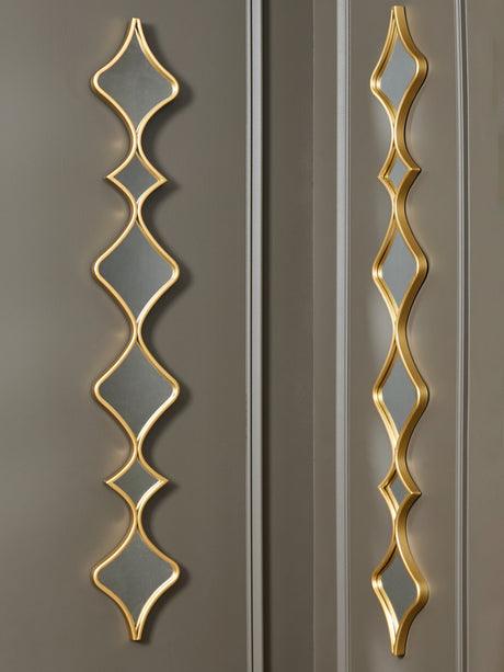 Furniture City Biloxi - Ashley Furniture - Harriswood Mirror - Accent Mirror Set (Set of 2) / Gold Finish - A8010354