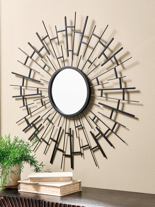 Furniture City Biloxi - Ashley Furniture - Garrenworth Mirror - Accent Mirror / Black - A8010391