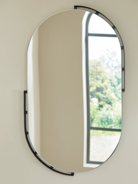 Furniture City Biloxi - Ashley Furniture - Valkings Mirror - Accent Mirror / Black - A8010403