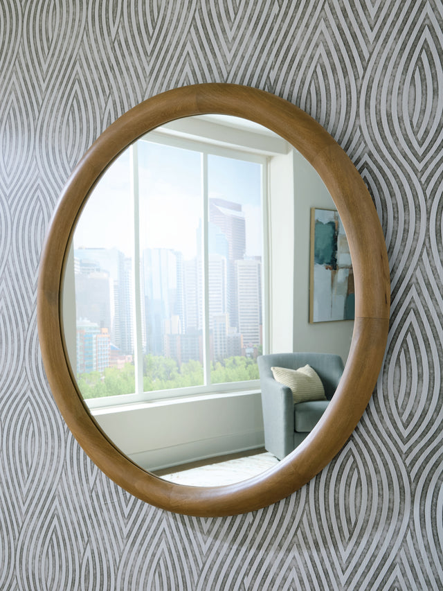 Furniture City Biloxi - Ashley Furniture - Yadiel Mirror - Accent Mirror / Brown - A8010426
