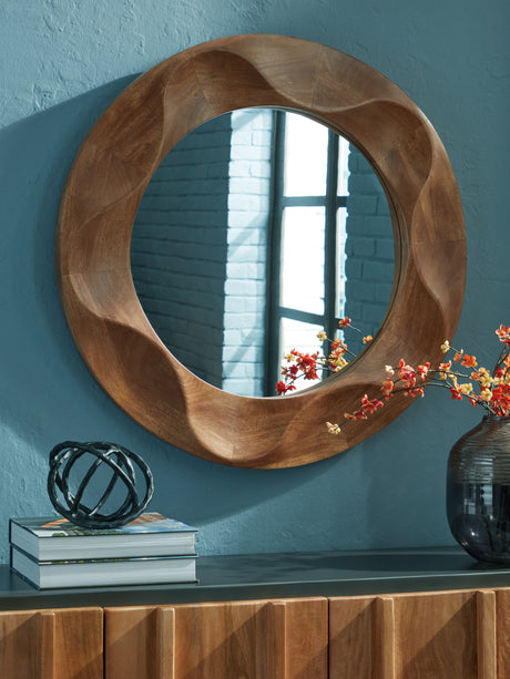 Furniture City Biloxi - Ashley Furniture - Aajon Mirror - Accent Mirror / Brown - A8010427