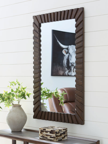 Furniture City Biloxi - Ashley Furniture - Advin Mirror - Accent Mirror / Dark Brown - A8010428