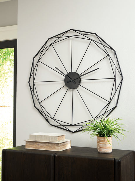 Furniture City Biloxi - Ashley Furniture - Arkthorne Wall Decor - Wall Clock / Black - A8010429