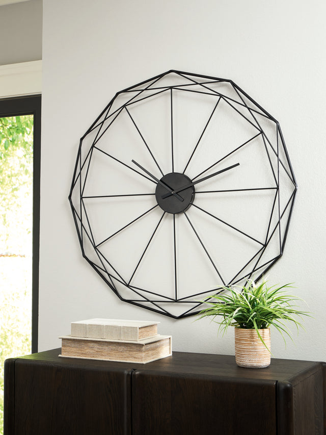 Furniture City Biloxi - Ashley Furniture - Arkthorne Wall Decor - Wall Clock / Black - A8010429