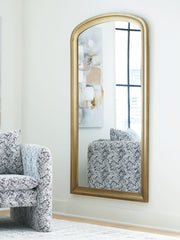 Furniture City Biloxi - Ashley Furniture - Fintan Mirror - Floor Mirror / Gold Finish - A8010436