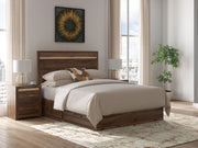 Furniture City Biloxi - Ashley Furniture - Janfyn Bedroom - Queen Panel Bed with Storage / Brown - PCB1010B4